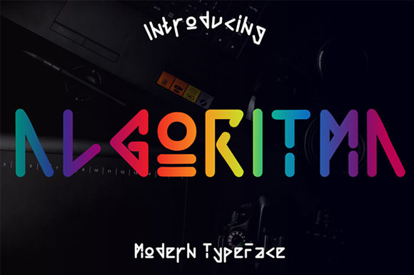 Algoritma: A Futuristic Display Font