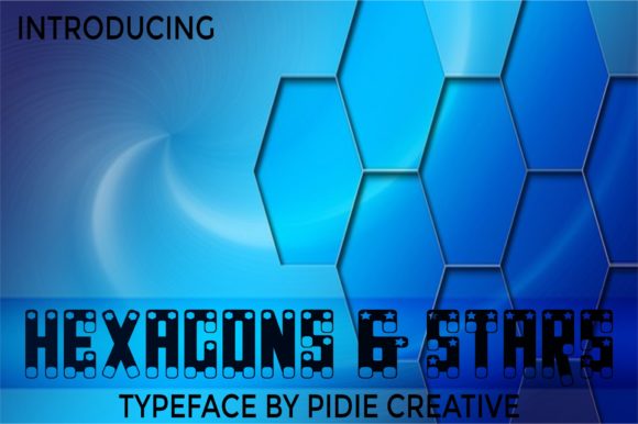 Hexagons Stars Font for Business