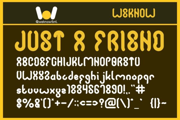 Just a Friend Font for Creative Projects
