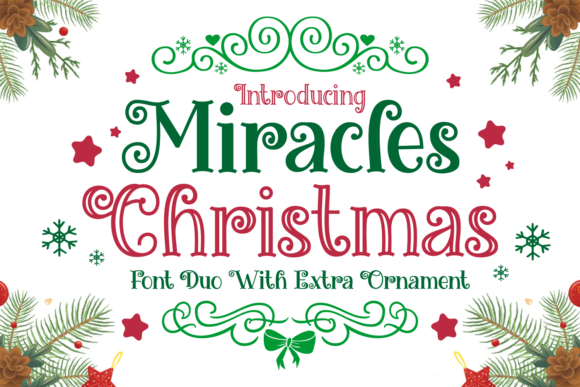 Miracles Christmas Font for Festive Creations